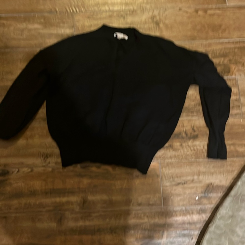 Cropped black turtle neck